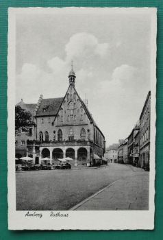 AK Amberg / 1930-1940er Jahre / Rathaus / Marktstände / Strasse